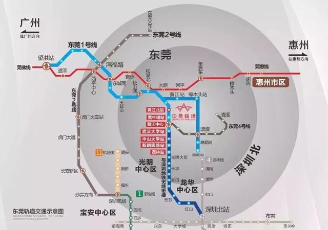 支线线路与深圳地铁22号线在塘厦南站衔接.