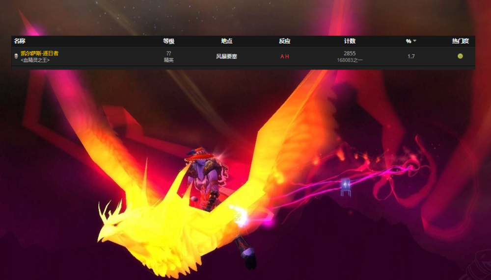 魔兽世界:tbc版本四大坐骑真实掉率,一款陆地坐骑,竟比凤凰还稀有