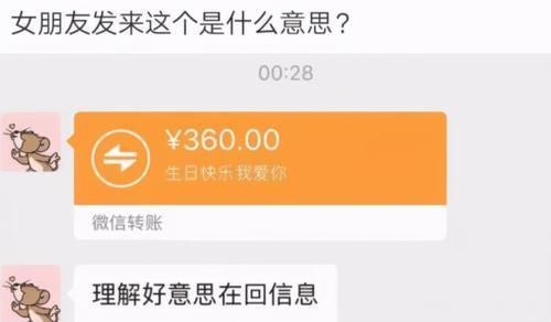 女朋友给发来了360的红包,是什么意思呢?