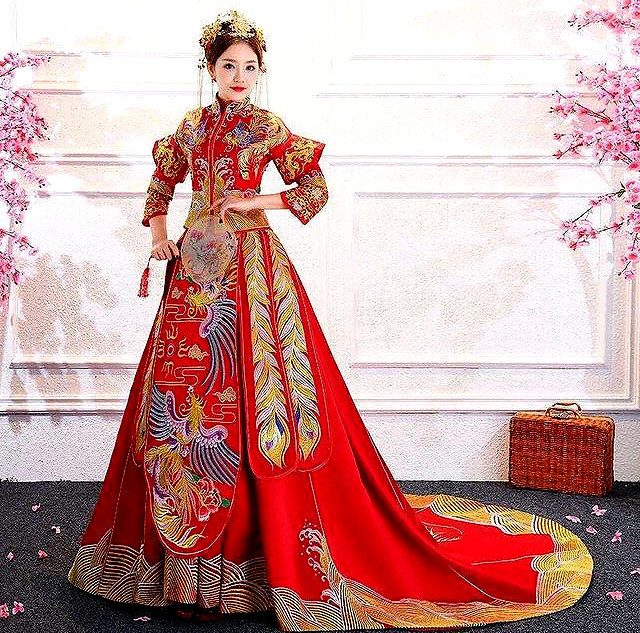 中式婚纱礼服图片_中式婚纱图片大全礼服(2)