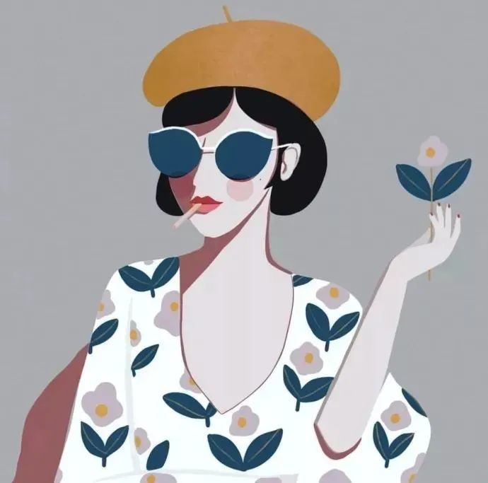 插画女生头像|别走回头路