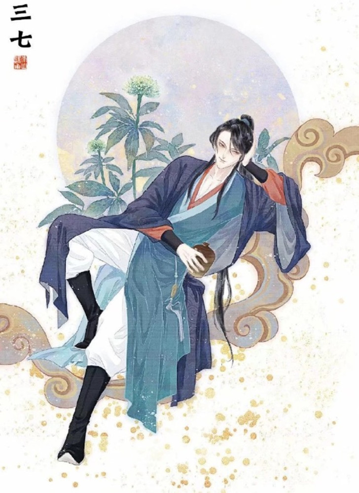 当中草药拟人化三七变英俊的古风公子枸杞是美艳的汉服美人