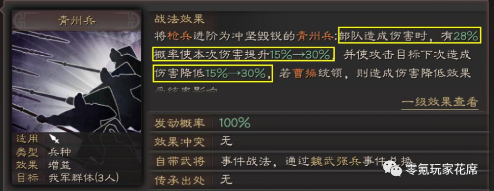 马超带大戟士或青州兵辅助是个好办法,马超输出分叉,可以更好的触发