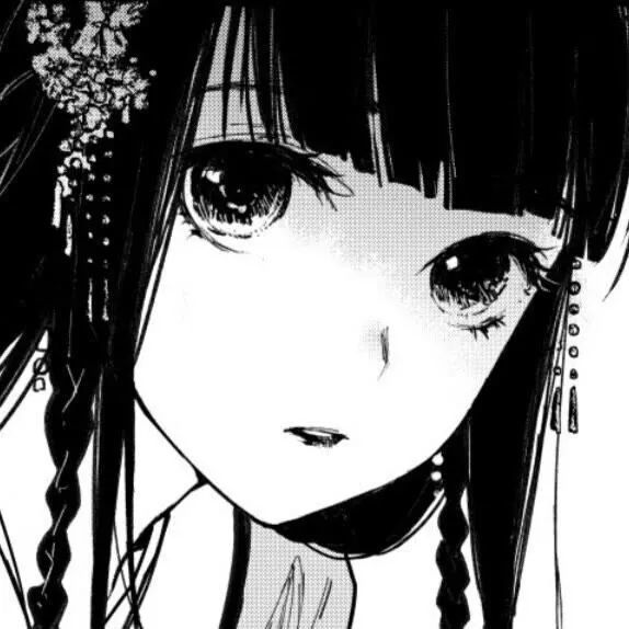 头像|个性女生黑白漫头