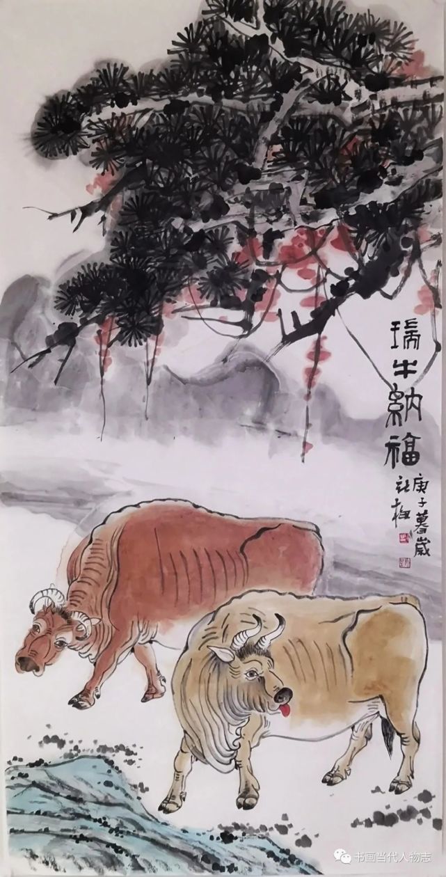 浅析马新梅老师中国画《牛》系列作品