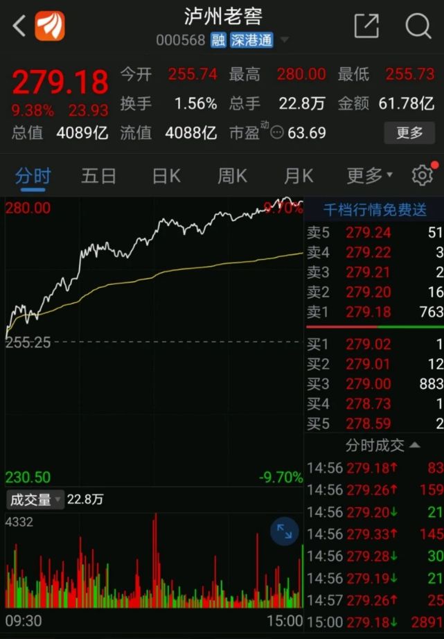 泸州老窖市值超4000亿,历史新纪录!