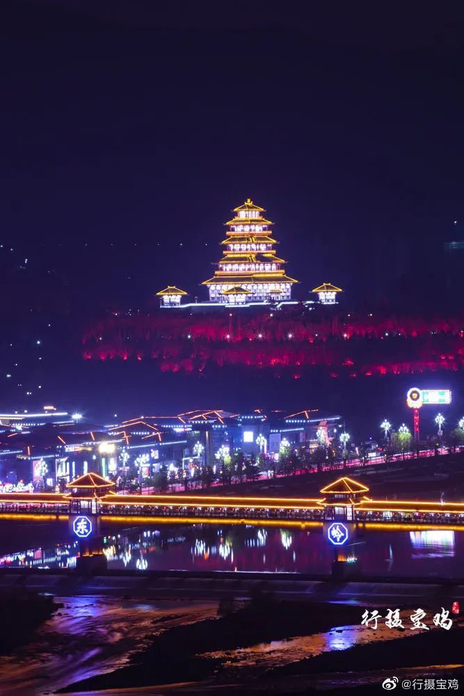 宝鸡夜景给你一个凌晨也不想回家的理由