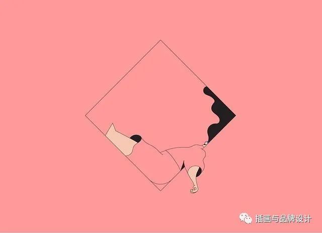 插画丨时下最流行的极简北欧风插画来袭!超级nice的抽象人物,动感十足