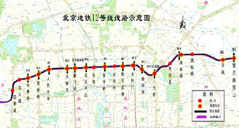 北京规划建设的新地铁,全长29.6公里设21个站点,将缓解交通压力