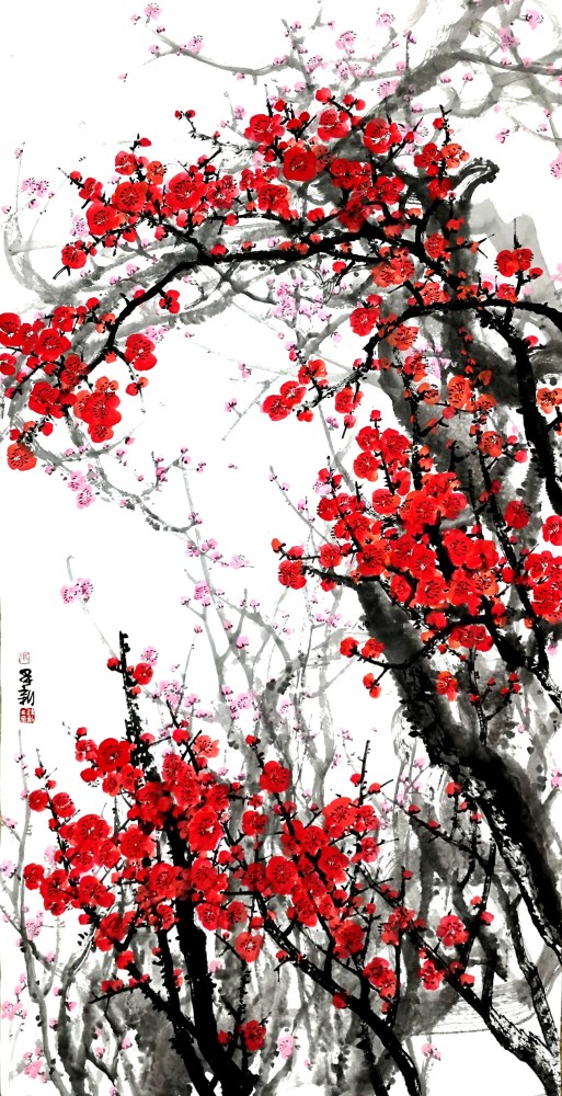 只留清气满乾坤——张建新水墨梅花赏析