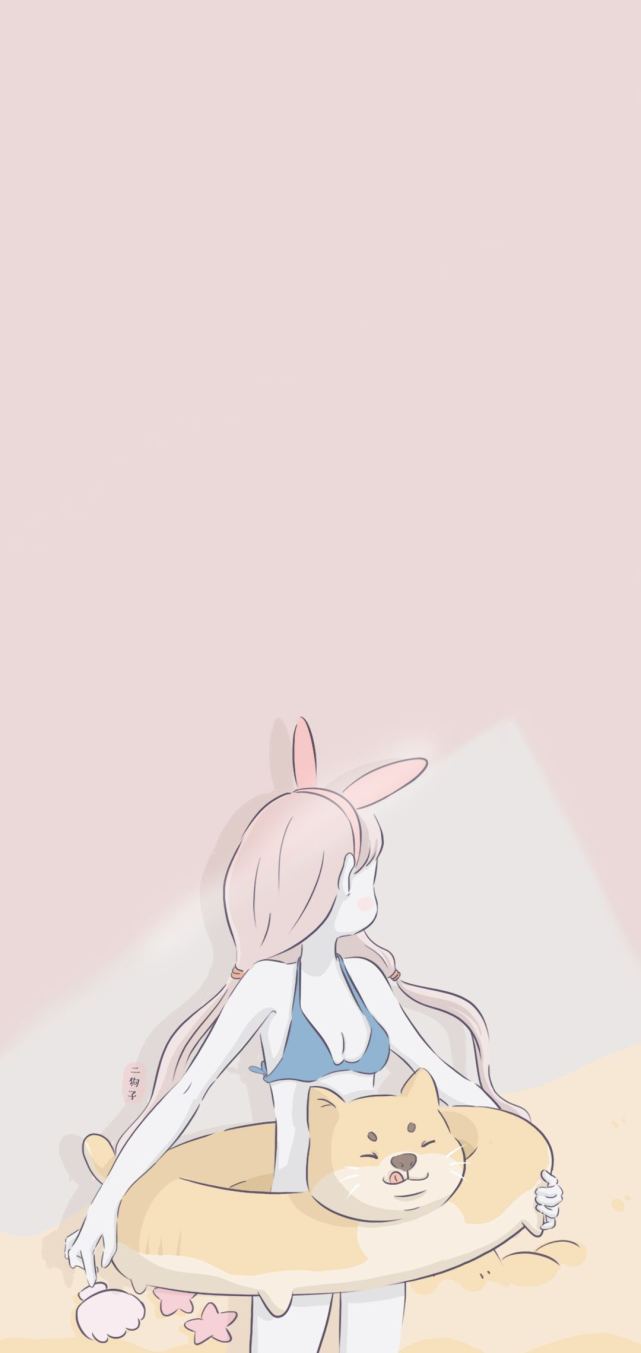 粉色小兔子女孩