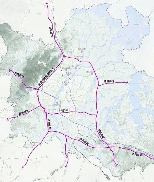 铁路客货运量数据在今年3月份前后公布)"一环八射"高速公路网四通八达