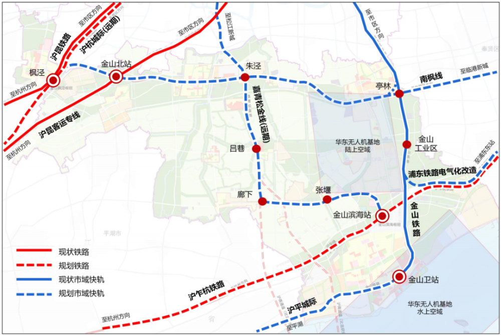 重磅金山轨道交通规划图来了