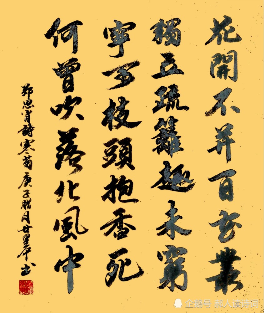 书写经典第141期书写郑思肖宋寒菊