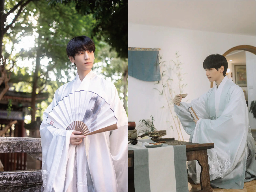 罗云熙本身就是古装男神,他还自己做了一期汉服科普节目,很用心了.