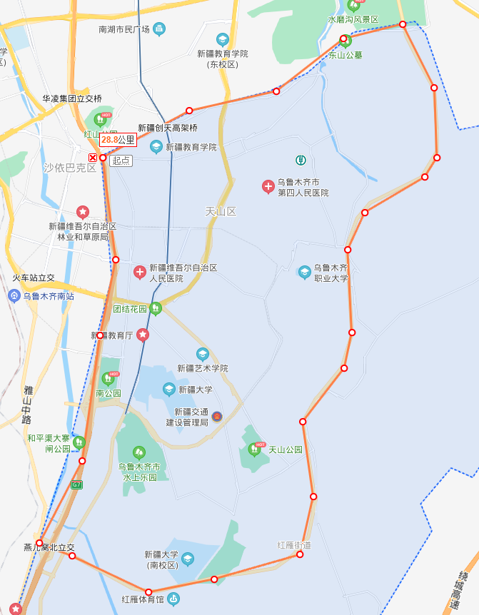 乌鲁木齐天山区主城区区域分析