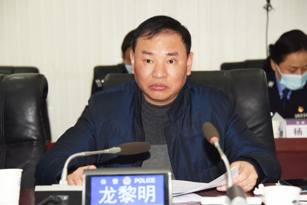 市委政法委常务副书记龙黎明主持会议