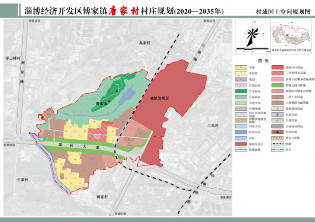 村庄道路交通规划 本次规划结合《淄博市中心城区南部城区控制性详细