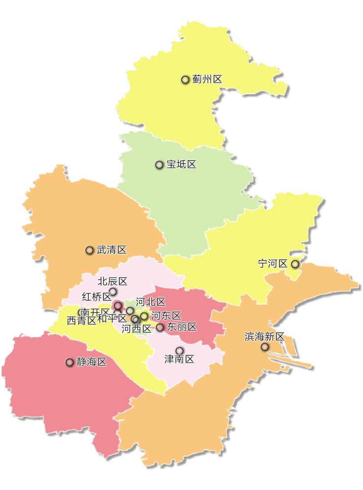 天津行政区划图