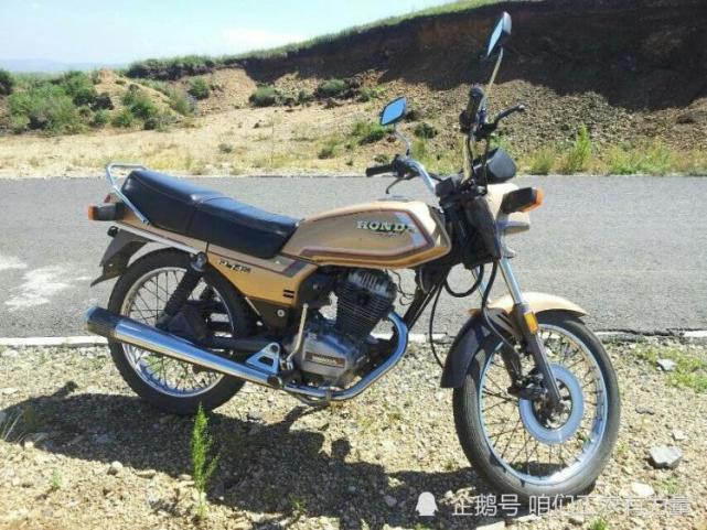 honda gl145,土豪金车漆,四眼排气,真经典|避震|摩托车|车漆|本田