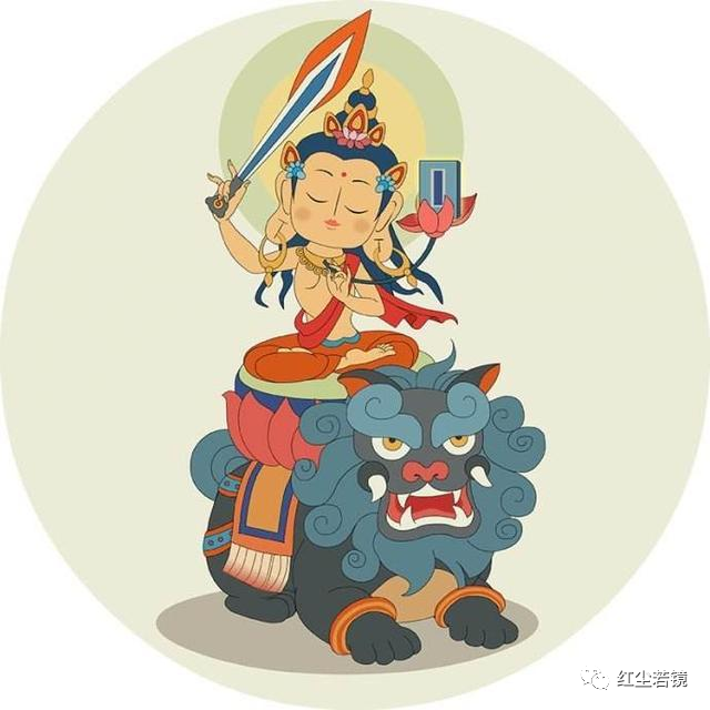 佛教四大菩萨的坐骑也都各有殊胜青狮破烦恼白象安稳行勇猛金毛吼多闻