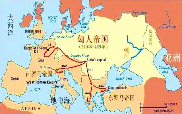 5,阿提拉的"上帝之鞭,让整个欧洲陷入惊恐从"燕然勒功"算起,北匈奴败