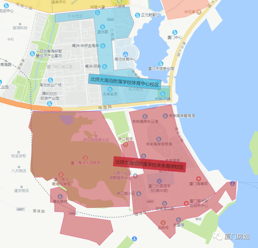 此地图仅供参考,具体以当年招生文件为准周边房源价格参考:厦门海沧