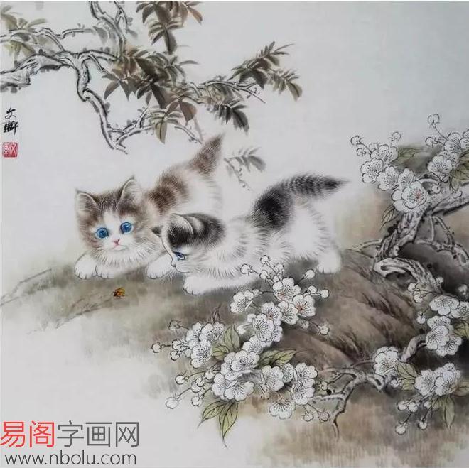 当代实力画猫名家秦文轩与他萌趣可爱的动物画