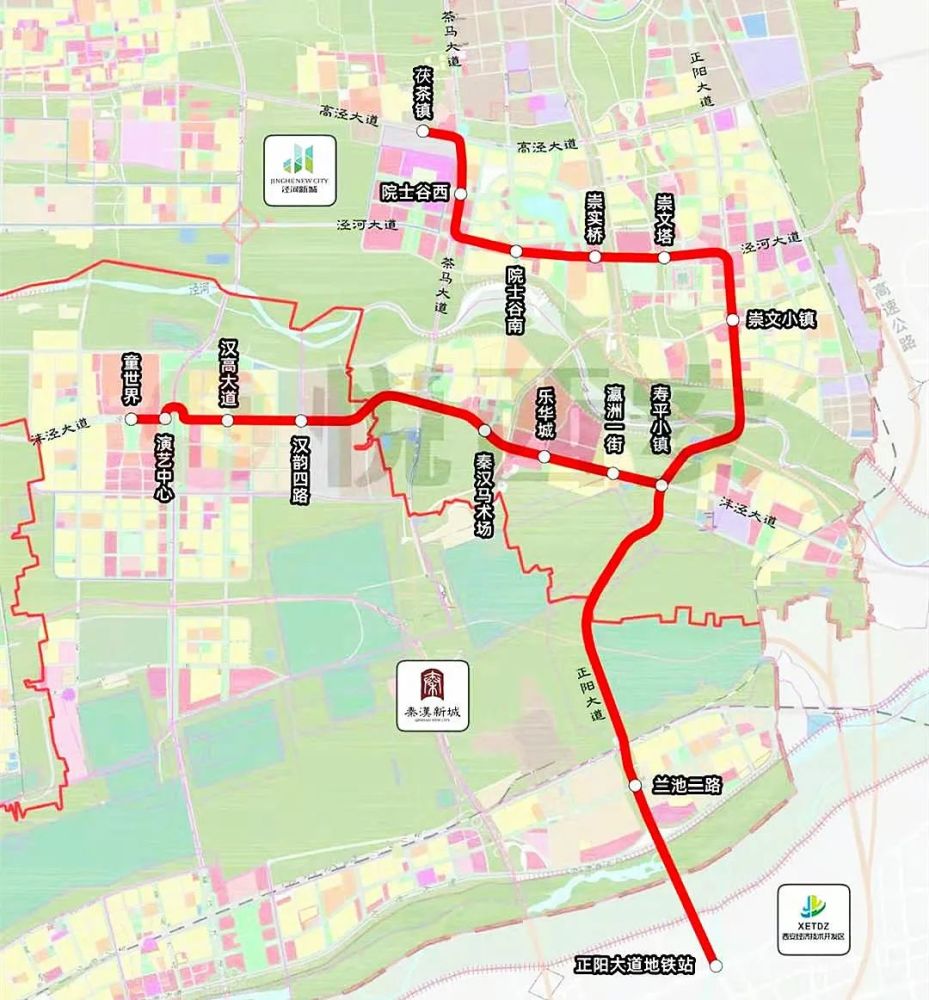 地铁2号线正阳大道站建设实景 从目前已通车和在建的地铁线看,泾河