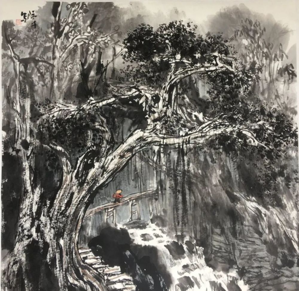 张际才山水画|鲜明的南方意境