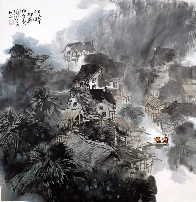 张际才山水画|鲜明的南方意境