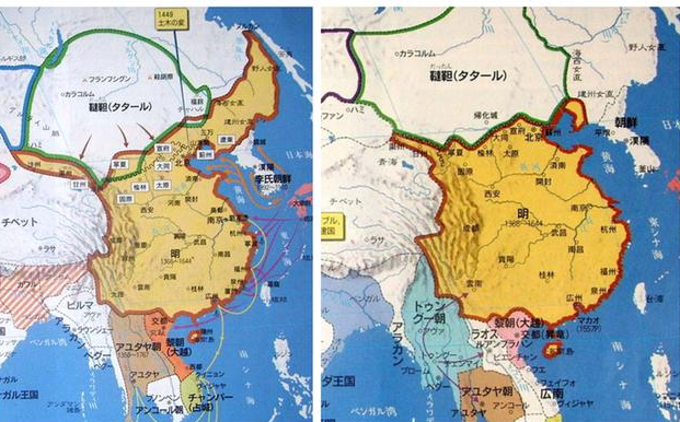 外国各版明清两朝版图对比:到底是谁奠定了现代中国的