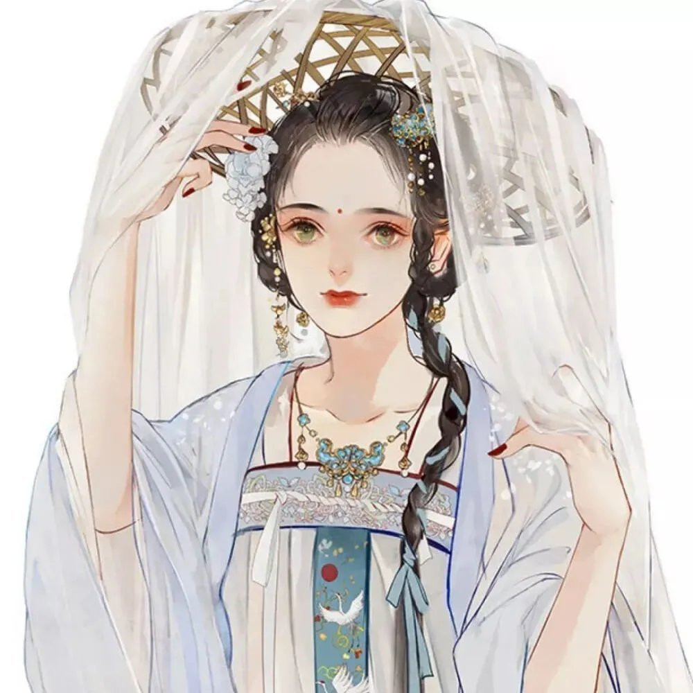 超惊艳且不愁没有男票的蓝色系古风女生头像