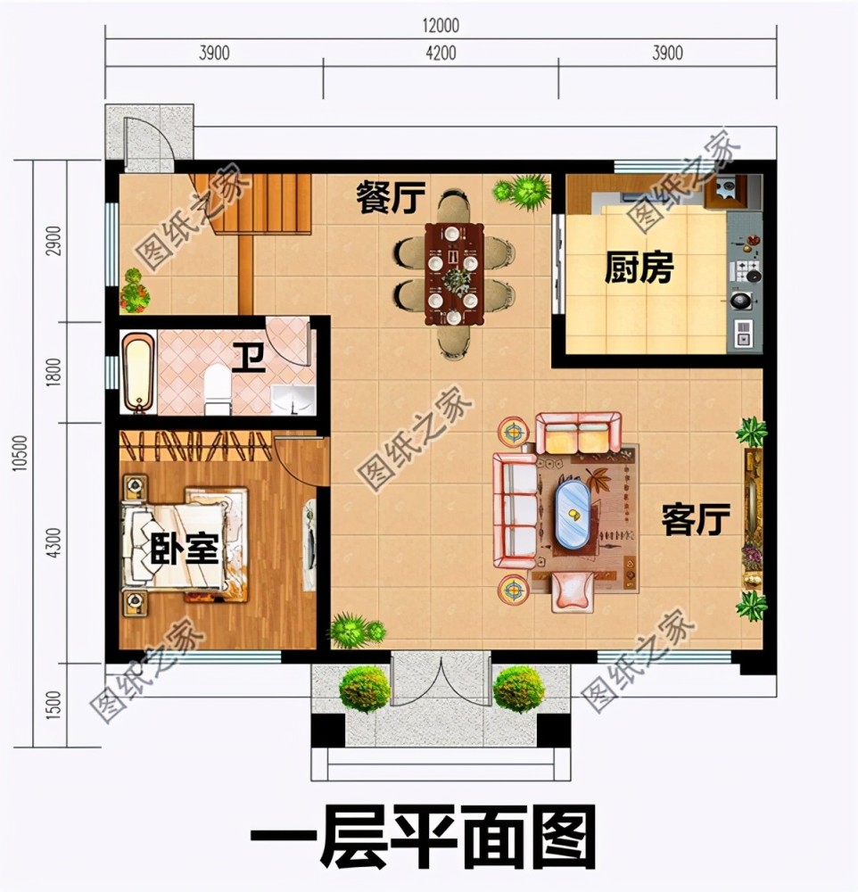 农村二楼带阳台设计图,大落地窗和阳台设计,盖完邻居羡慕了