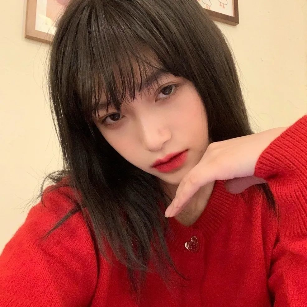 红色系女生头像·真人头像·新年头像