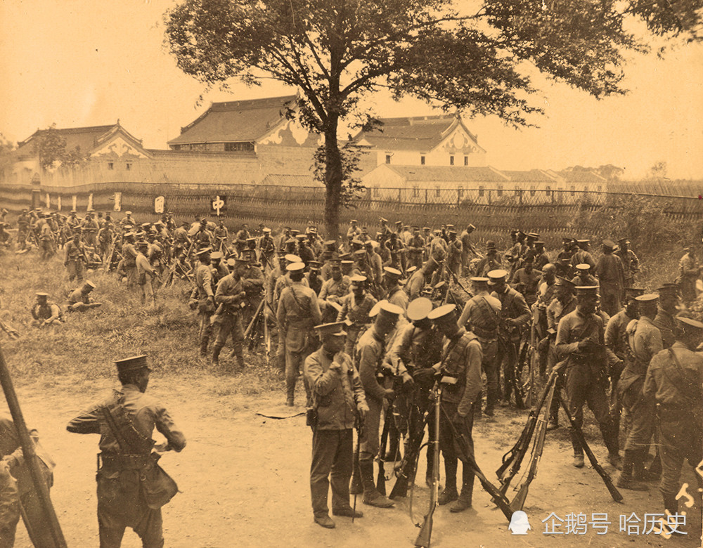 老照片1911年革命党从南京太平门入城香港九龙处决海盗