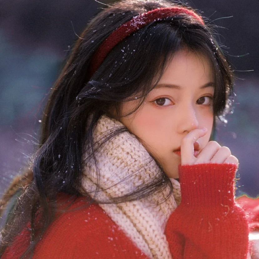 红色系女头祝大家新年快乐