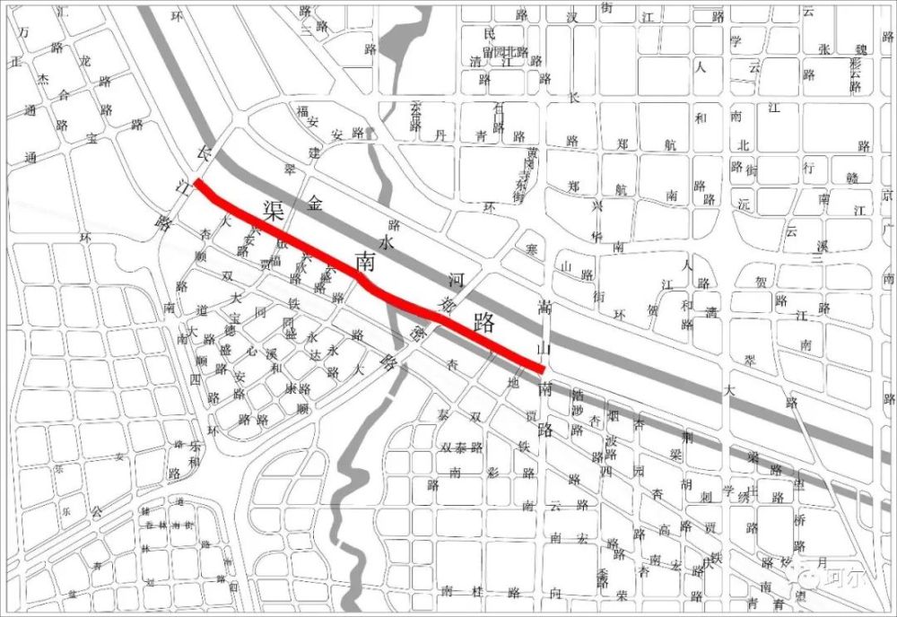 郑州渠南路调整路段位置分布示意图-来源官网渠南路为郑州市区沿南