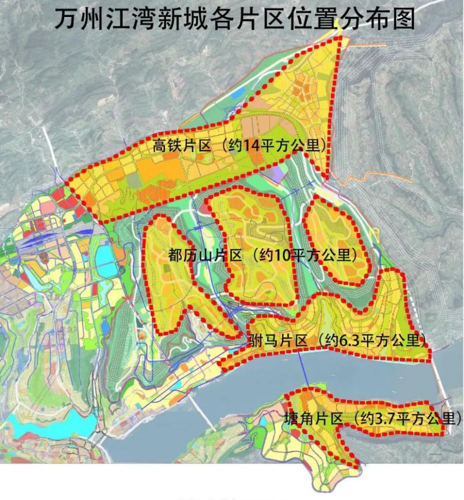 图片来源:万州区人民政府网 江湾新城设计范围 图片来源:万州区人民