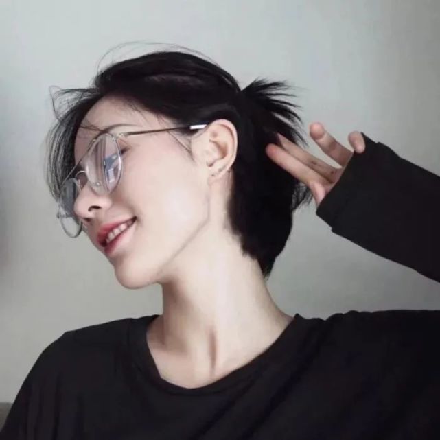 头像|戴眼镜系列真人女头