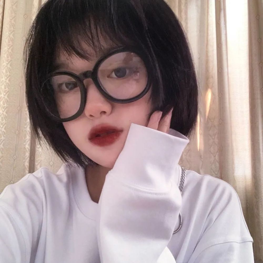 头像|戴眼镜系列真人女头