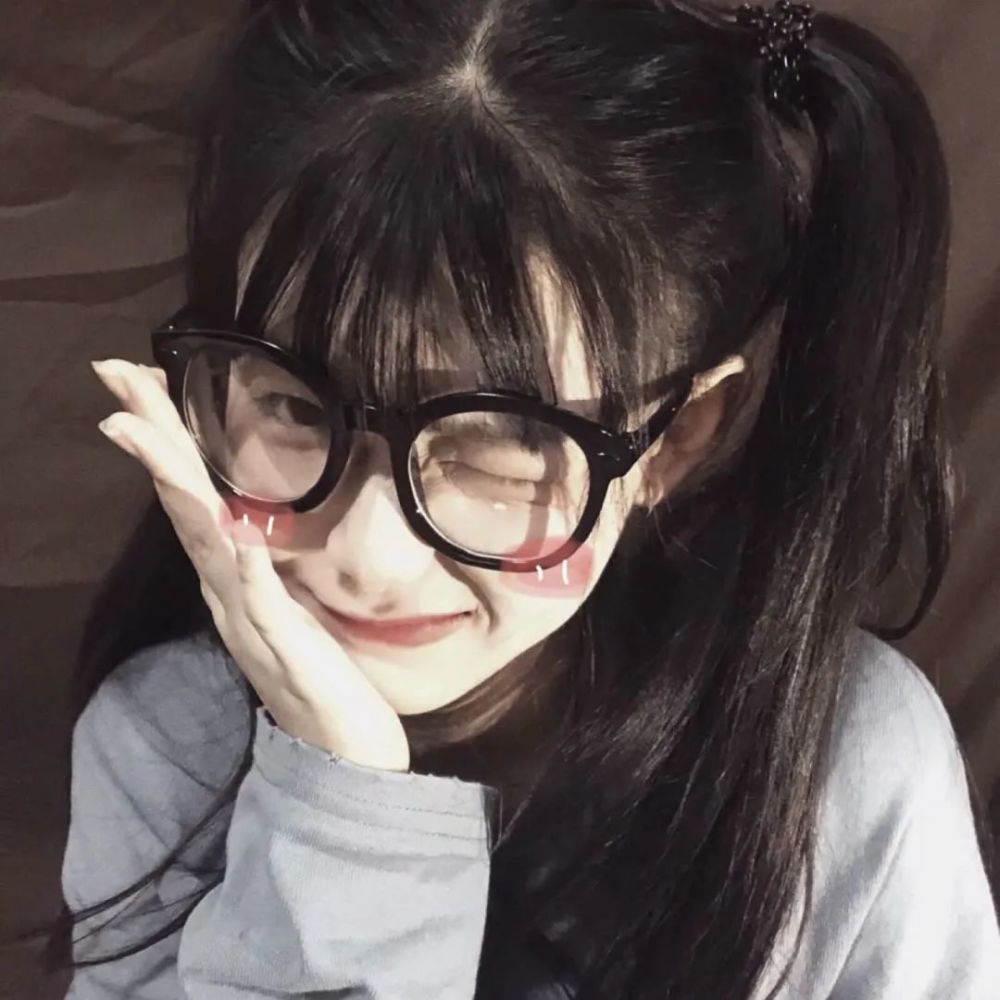 头像|戴眼镜系列真人女头