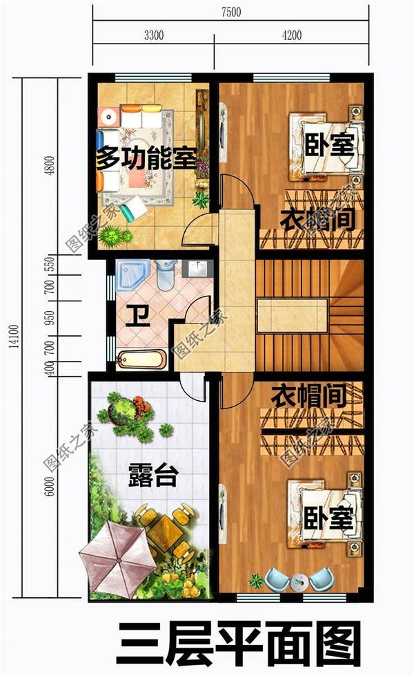 农村带车库三层楼设计图,不是土豪也能这样设计,你喜欢哪一款?