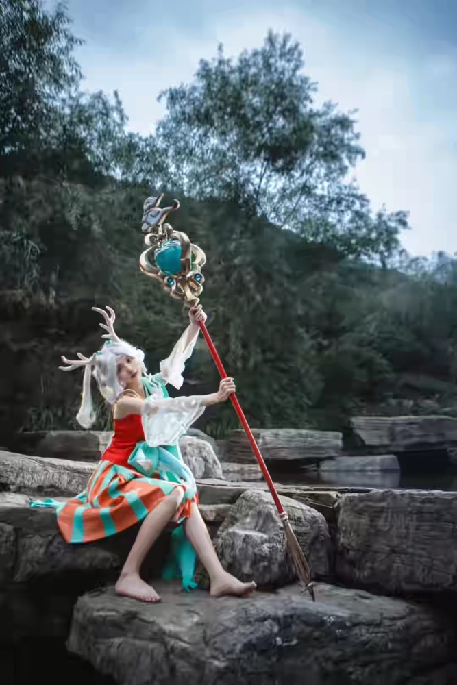 王者荣耀瑶遇见神鹿cosplay