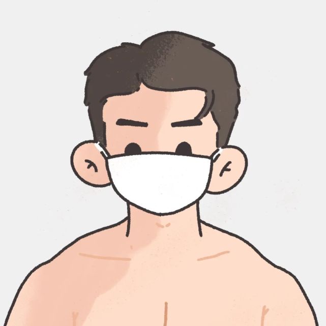 戴口罩的微信头像:男孩女孩