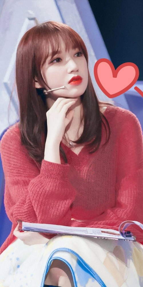 一个穿红衣的小精灵/程潇新年红色系列壁纸_腾讯新闻