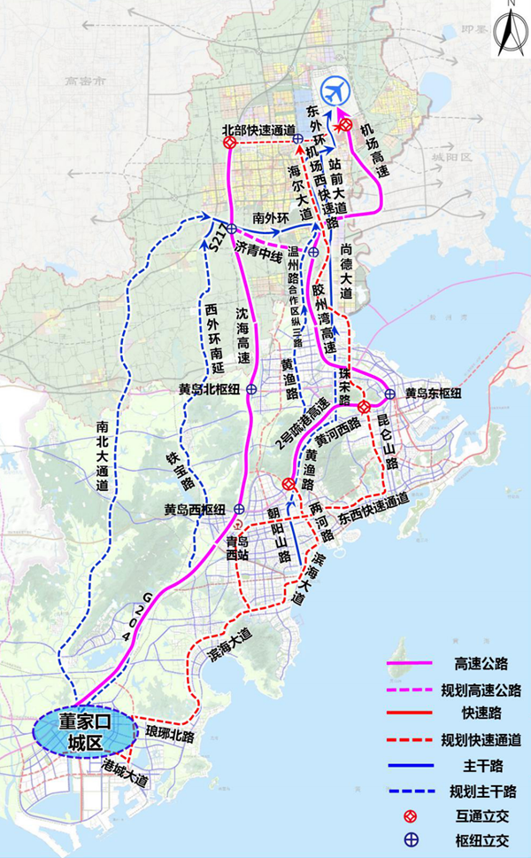 青岛新机场转场在即,西海岸新区重大道路规划曝光,未来直达机场