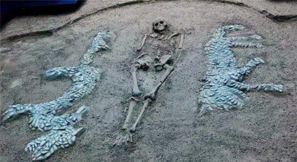 6500年前古墓挖出龙虎图,墓主脊柱被砍断,专家:可能是蚩尤墓