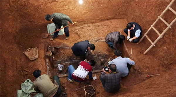 6500年前古墓挖出龙虎图墓主脊柱被砍断专家可能是蚩尤墓