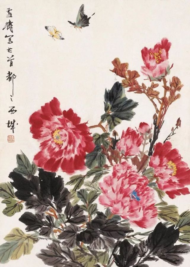 小写意牡丹画150幅,美醉了!